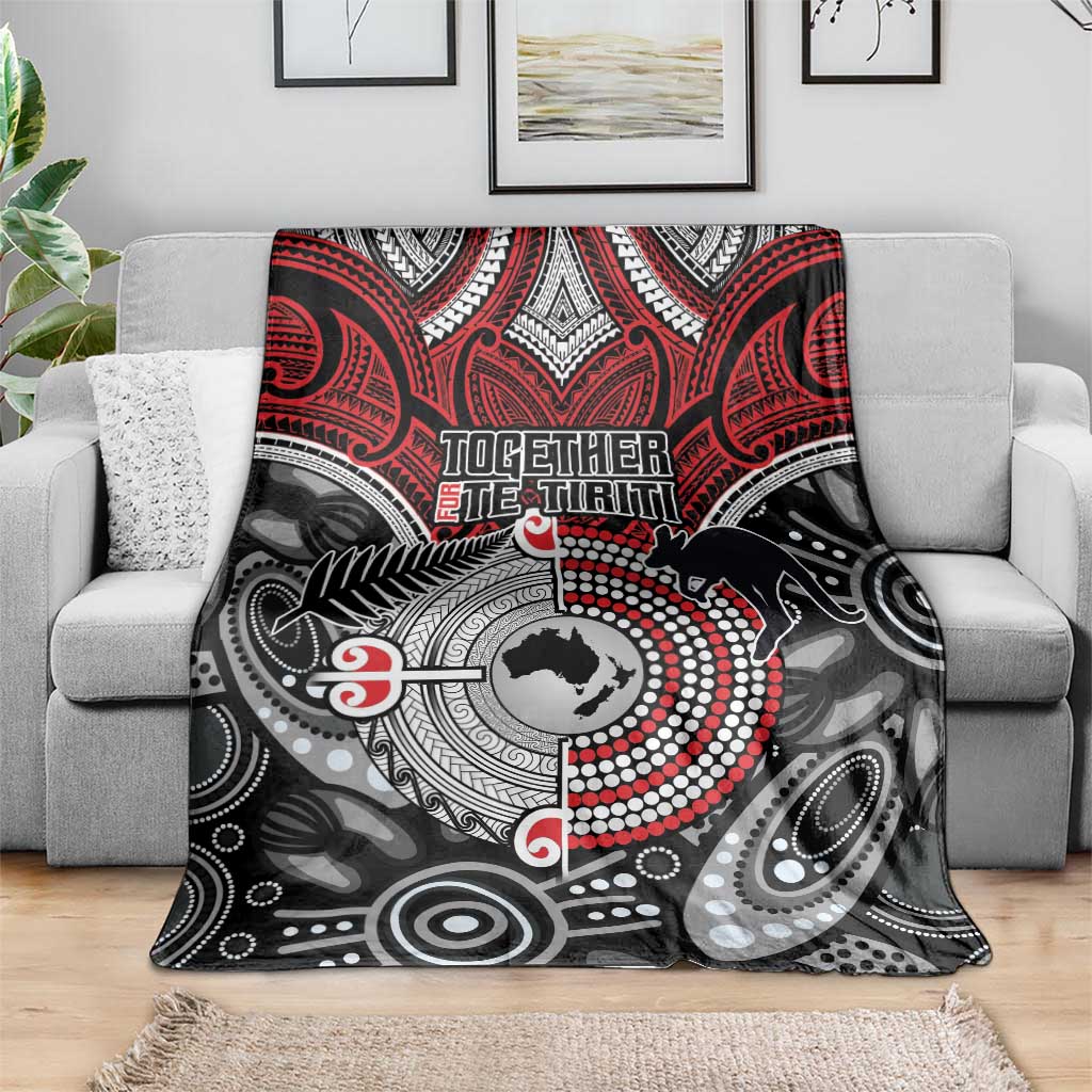 Aotearoa and Australia Blanket New Zealand Honour The Treaty Ake!Ake!Ake! LT9 - Polynesian Pride