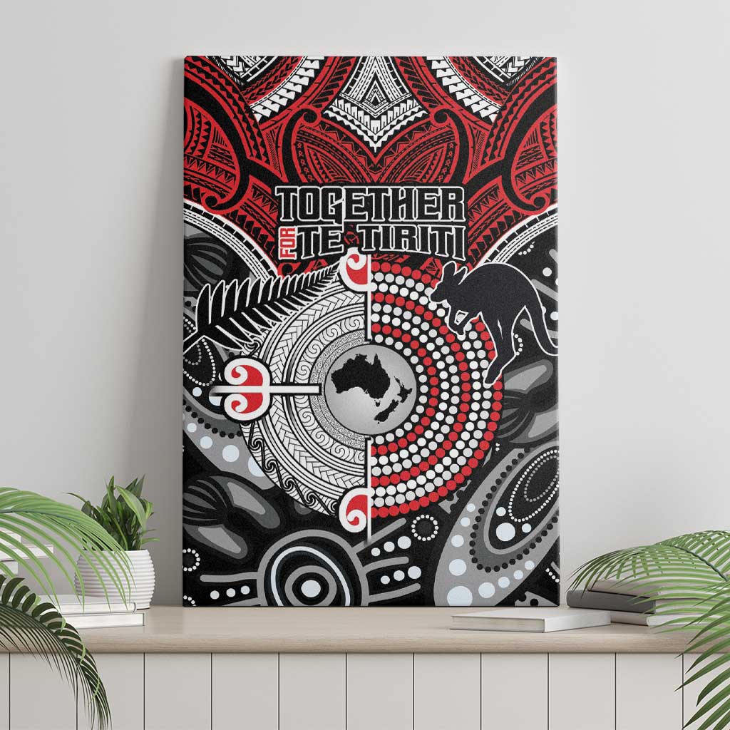 Aotearoa and Australia Canvas Wall Art New Zealand Honour The Treaty Ake!Ake!Ake! LT9 - Polynesian Pride
