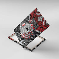 Aotearoa and Australia Canvas Wall Art New Zealand Honour The Treaty Ake!Ake!Ake! LT9 With Frame Red - Polynesian Pride