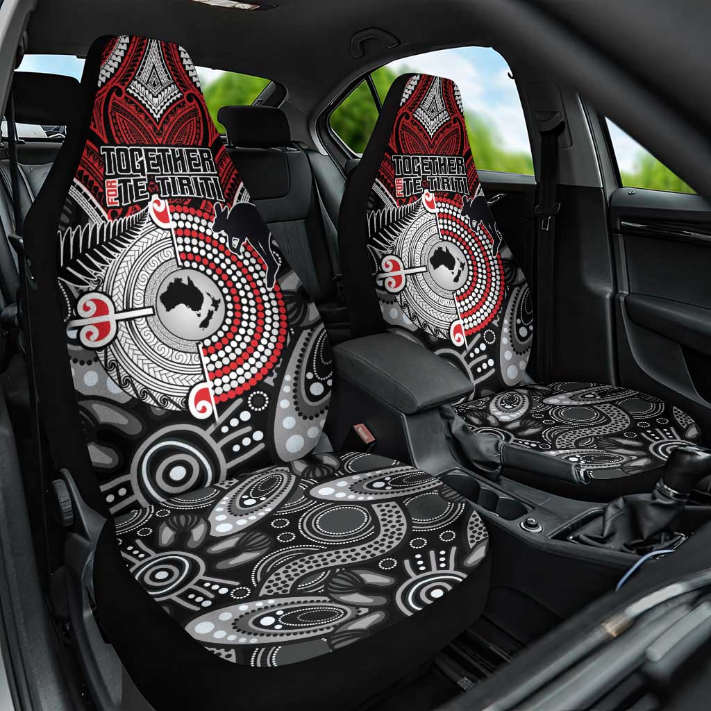 Aotearoa and Australia Car Seat Cover New Zealand Honour The Treaty Ake!Ake!Ake!