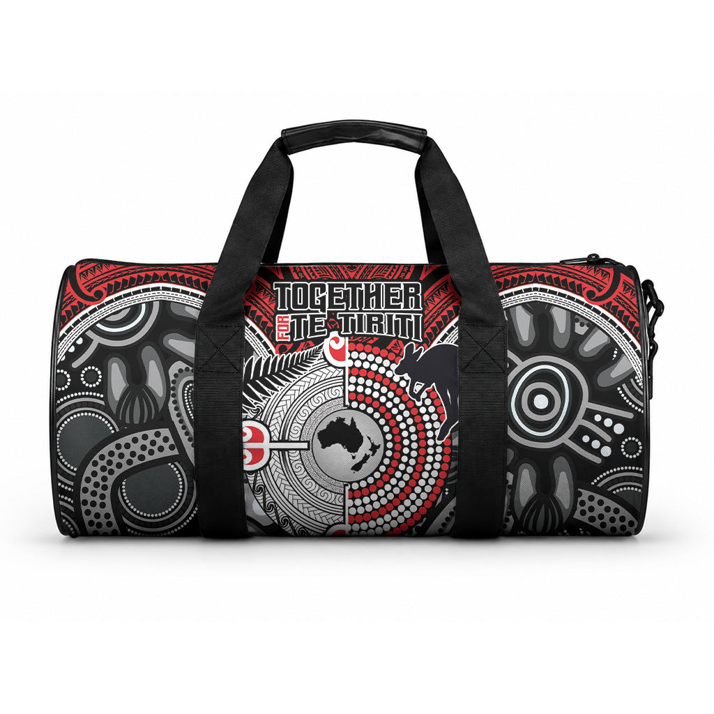 Aotearoa and Australia Duffle Bag New Zealand Honour The Treaty Ake!Ake!Ake! LT9 One size Red - Polynesian Pride