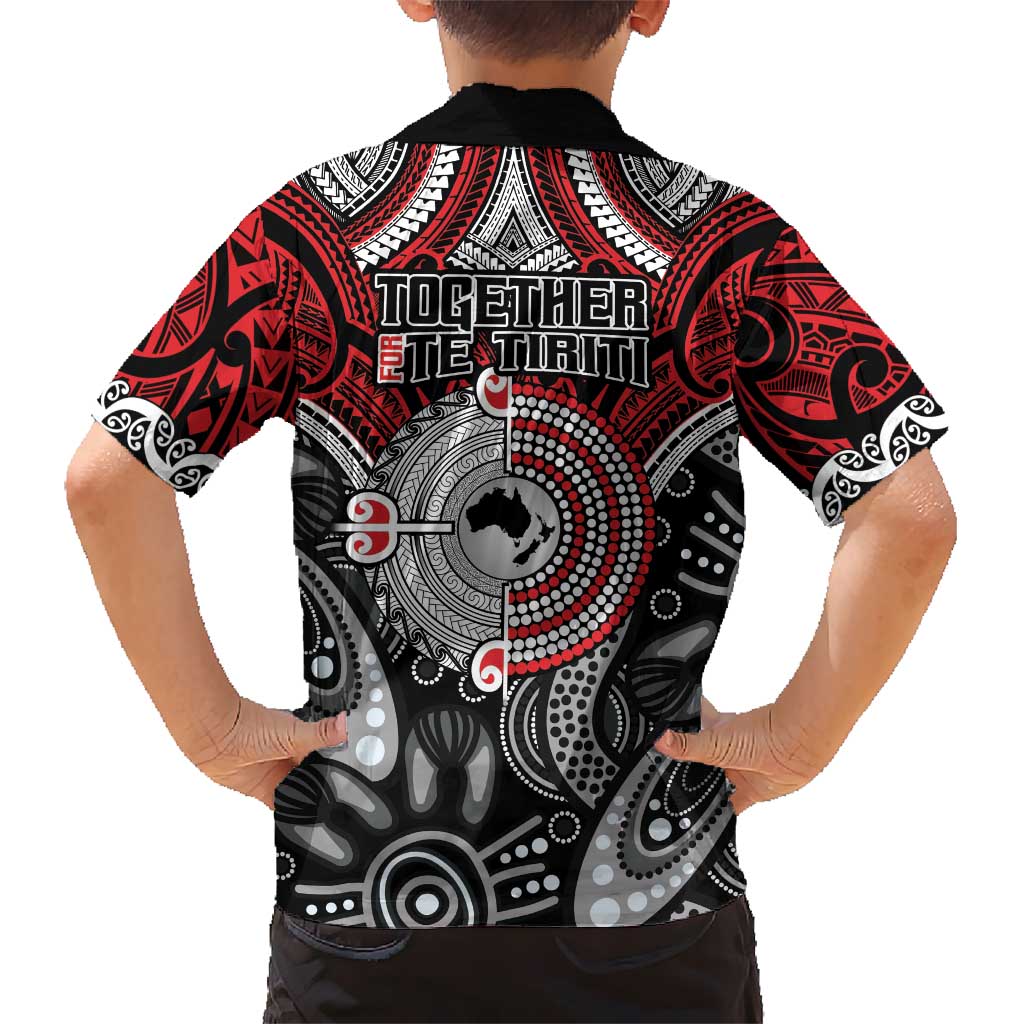 Aotearoa and Australia Hawaiian Shirt New Zealand Honour The Treaty Ake!Ake!Ake! LT9 - Polynesian Pride