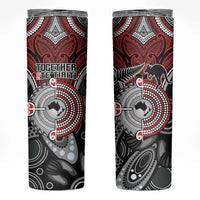 Aotearoa and Australia Skinny Tumbler New Zealand Honour The Treaty Ake!Ake!Ake!