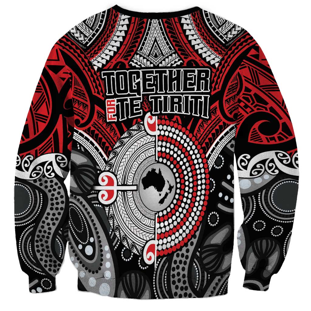 Aotearoa and Australia Sweatshirt New Zealand Honour The Treaty Ake!Ake!Ake! LT9 - Polynesian Pride