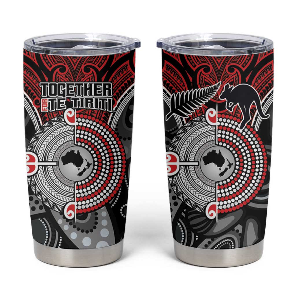 Aotearoa and Australia Tumbler Cup New Zealand Honour The Treaty Ake!Ake!Ake! LT9 Red - Polynesian Pride