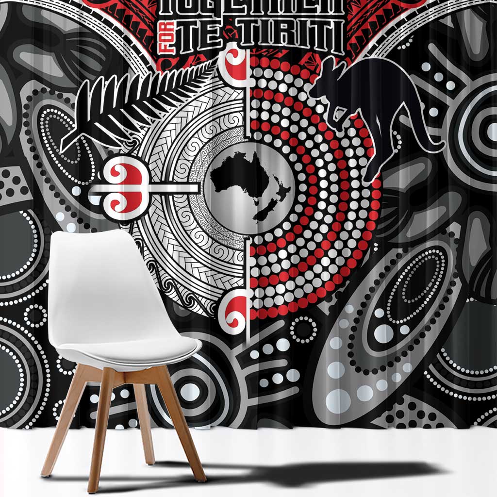 Aotearoa and Australia Window Curtain New Zealand Honour The Treaty Ake!Ake!Ake! LT9 - Polynesian Pride