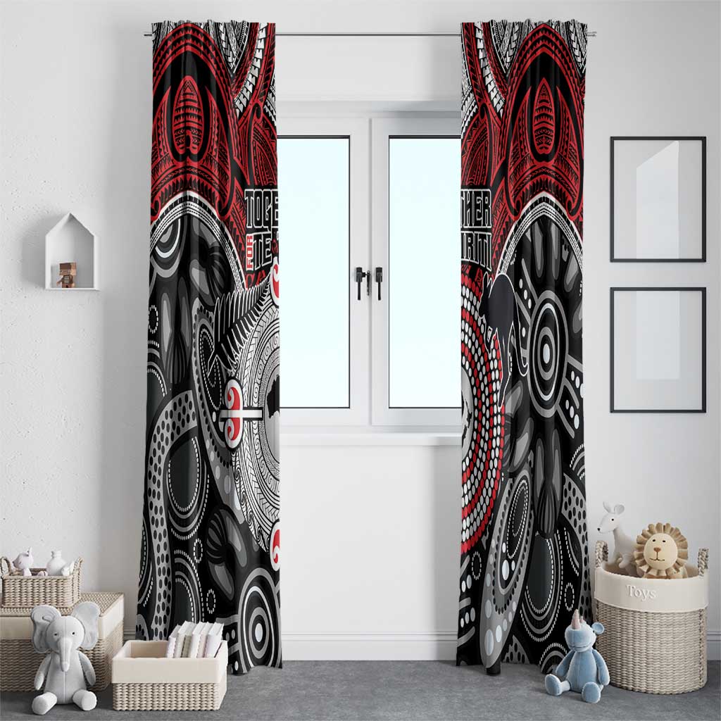 Aotearoa and Australia Window Curtain New Zealand Honour The Treaty Ake!Ake!Ake! LT9 - Polynesian Pride