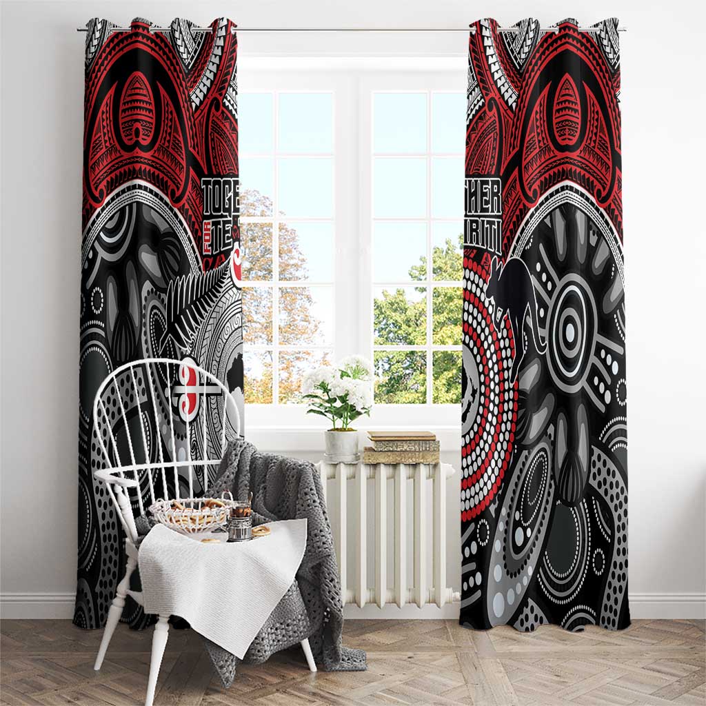 Aotearoa and Australia Window Curtain New Zealand Honour The Treaty Ake!Ake!Ake! LT9 - Polynesian Pride
