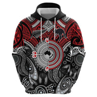 Aotearoa and Australia Zip Hoodie New Zealand Honour The Treaty Ake!Ake!Ake!
