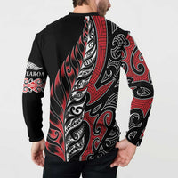 Koru Fern New Zealand Button Sweatshirt Maori Tribal Pattern LT9 - Polynesian Pride
