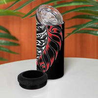 Koru Fern New Zealand 4 in 1 Can Cooler Tumbler Maori Tribal Pattern