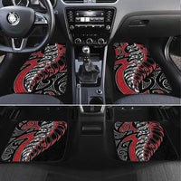 Koru Fern New Zealand Car Mats Maori Tribal Pattern LT9 Set 4pcs Red - Polynesian Pride