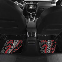 Koru Fern New Zealand Car Mats Maori Tribal Pattern LT9 Set 2pcs - Back Red - Polynesian Pride