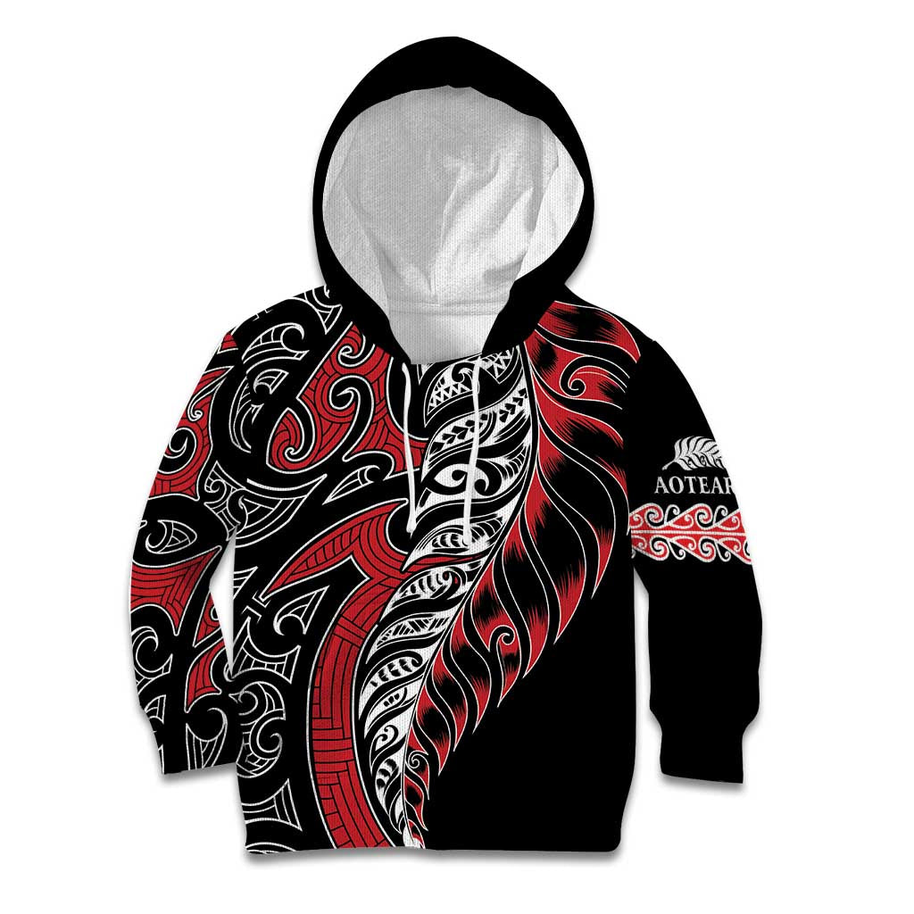 Koru Fern New Zealand Kid Hoodie Maori Tribal Pattern