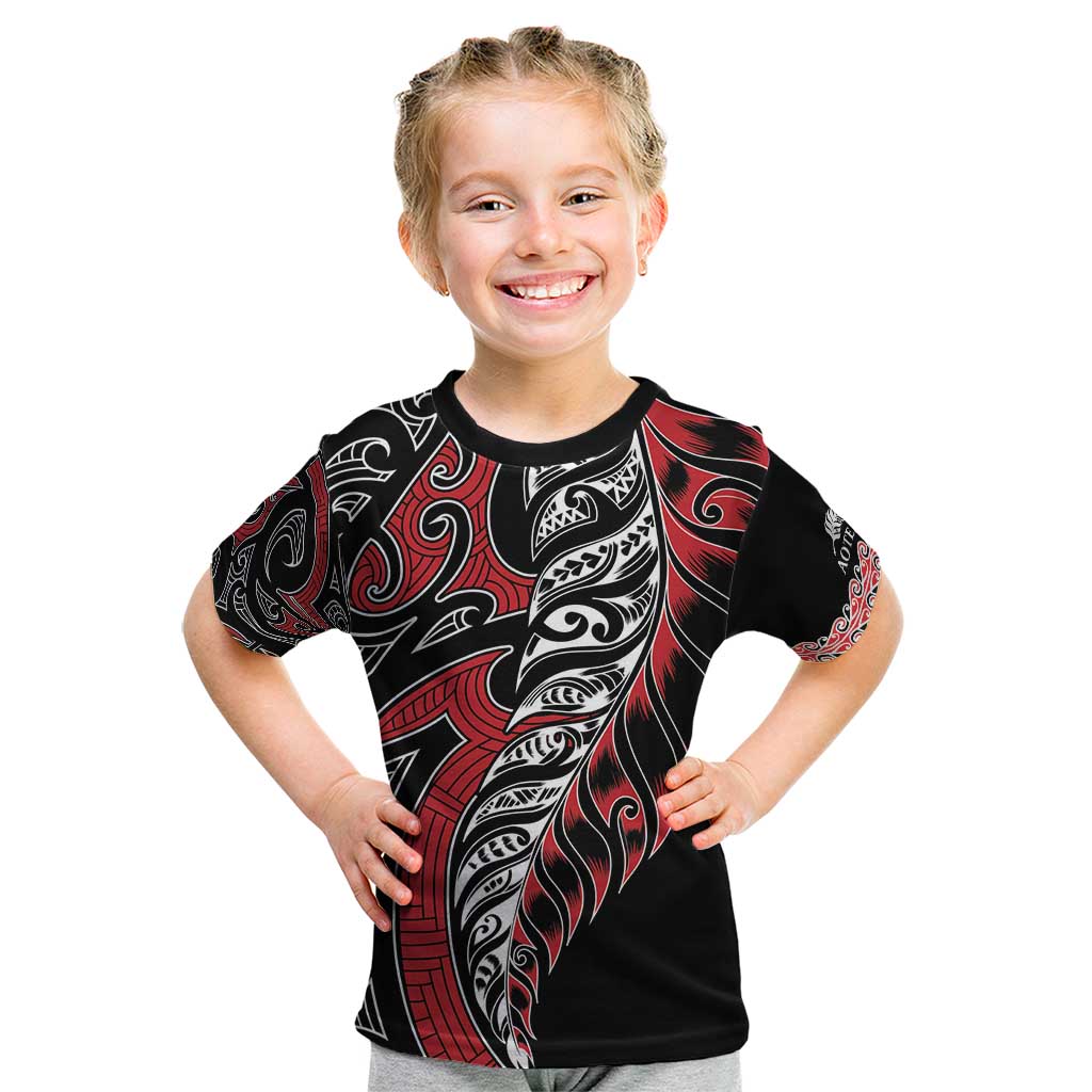 Koru Fern New Zealand Kid T Shirt Maori Tribal Pattern