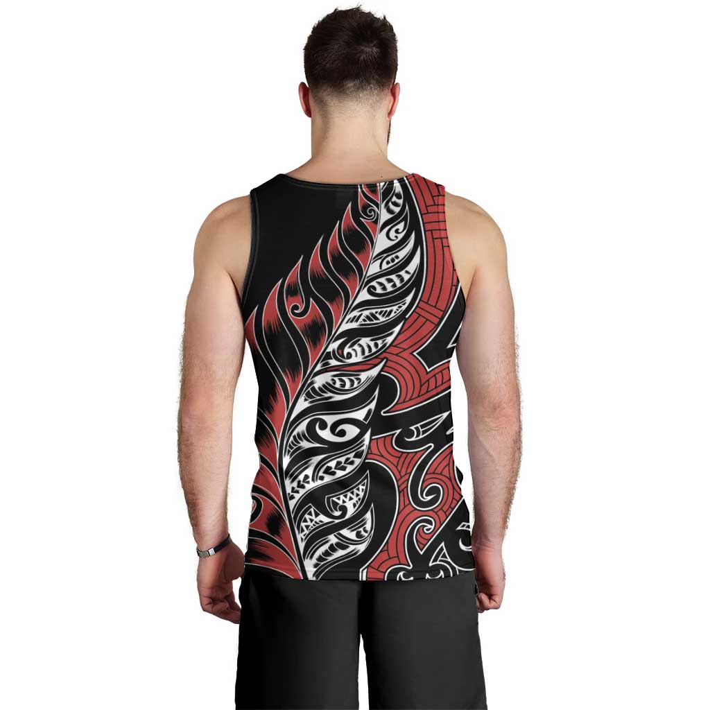 Koru Fern New Zealand Men Tank Top Maori Tribal Pattern LT9 - Polynesian Pride