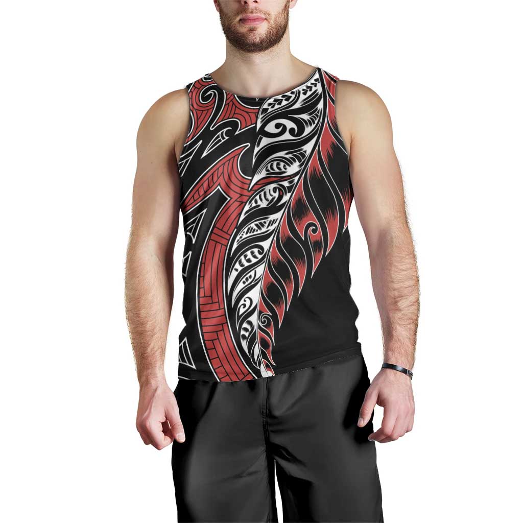 Koru Fern New Zealand Men Tank Top Maori Tribal Pattern LT9 - Polynesian Pride