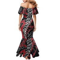Koru Fern New Zealand Mermaid Dress Maori Tribal Pattern