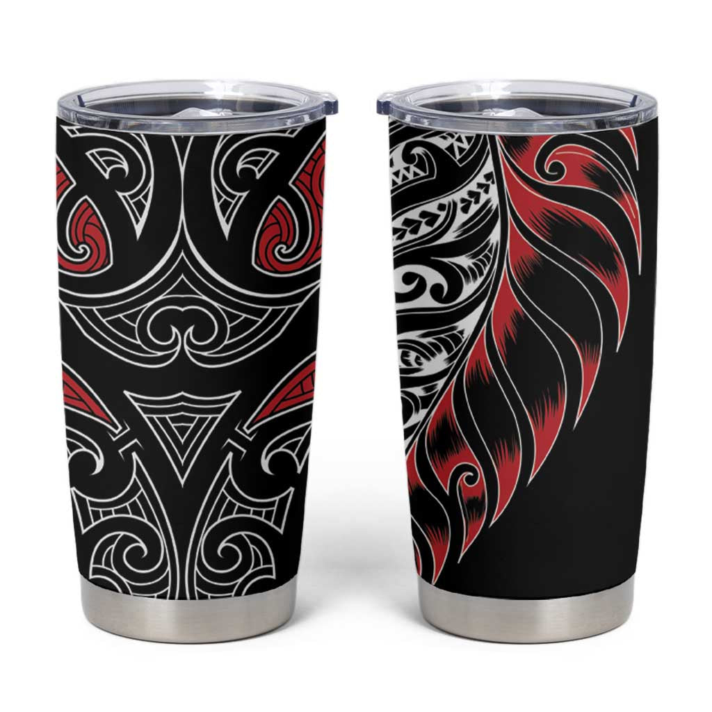 Koru Fern New Zealand Tumbler Cup Maori Tribal Pattern LT9 Red - Polynesian Pride