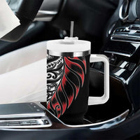 Koru Fern New Zealand Tumbler With Handle Maori Tribal Pattern LT9 - Polynesian Pride