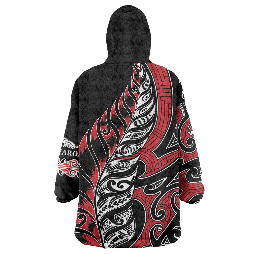 Koru Fern New Zealand Wearable Blanket Hoodie - Maori Tribal Pattern LT9 - Polynesian Pride