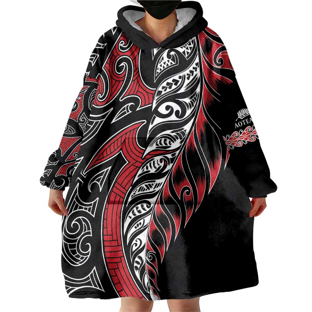 Koru Fern New Zealand Wearable Blanket Hoodie - Maori Tribal Pattern LT9 - Polynesian Pride