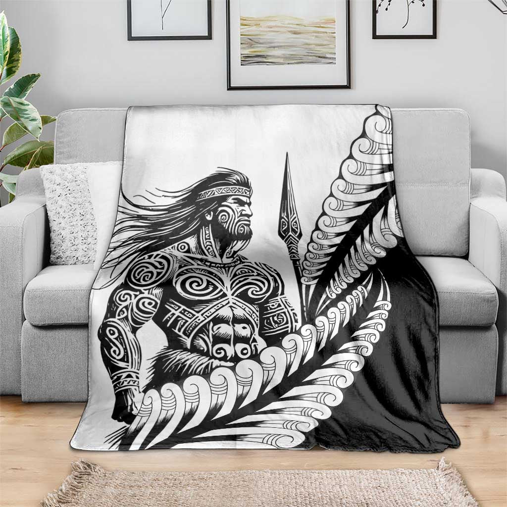 Koru Fern New Zealand Maori Tribal Warrior Blanket LT9 - Polynesian Pride