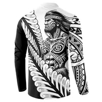Koru Fern New Zealand Maori Tribal Warrior Button Sweatshirt LT9 - Polynesian Pride