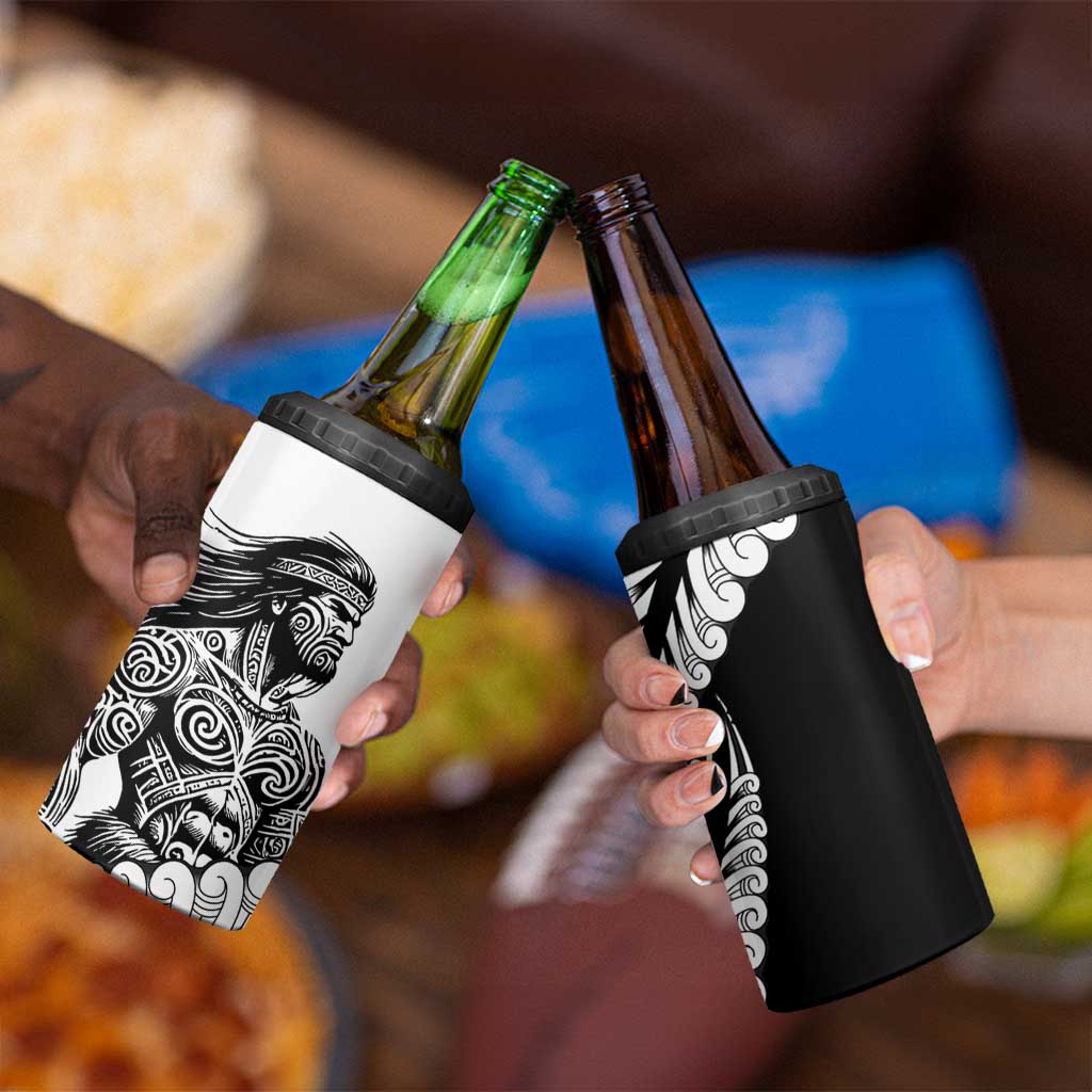 Koru Fern New Zealand Maori Tribal Warrior 4 in 1 Can Cooler Tumbler