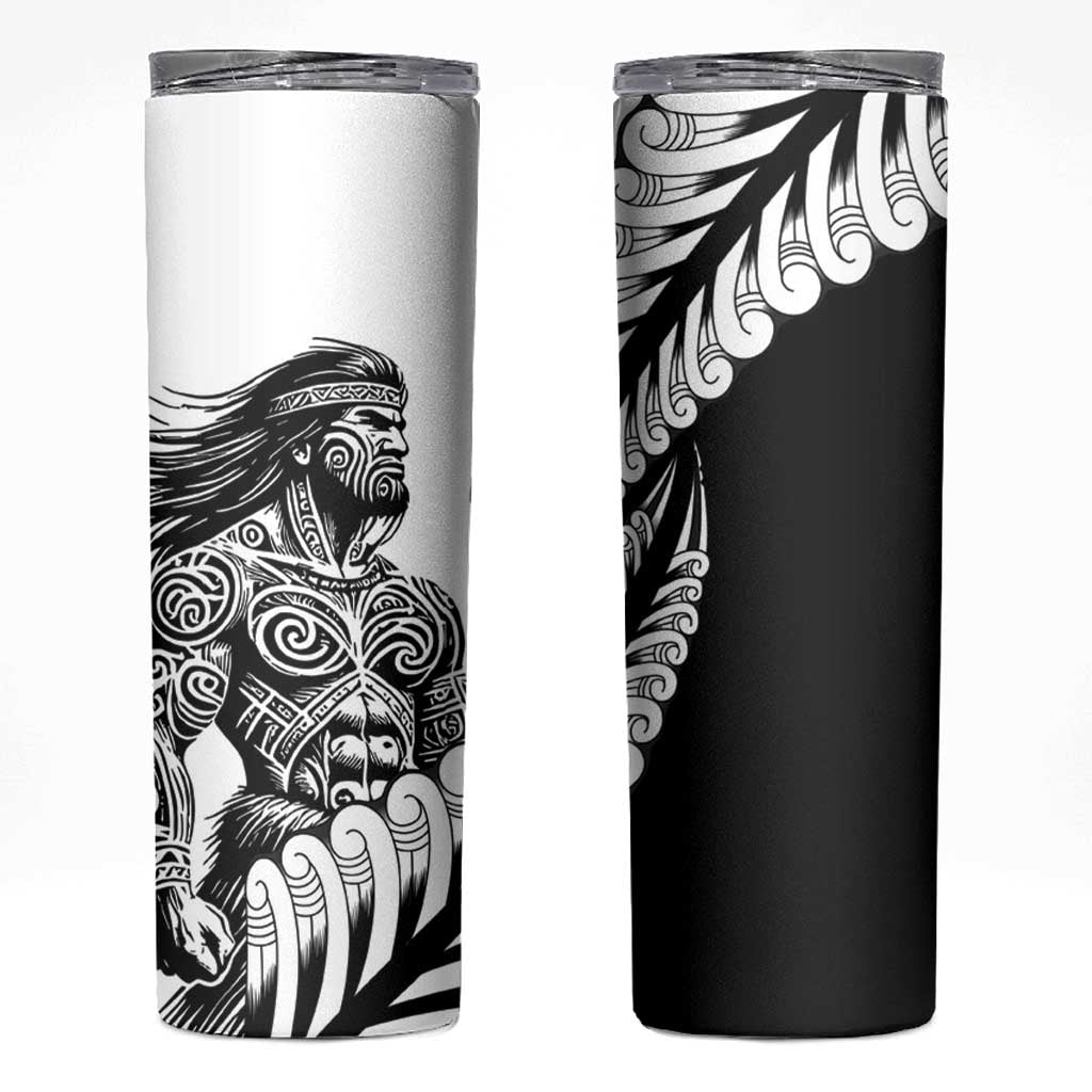 Koru Fern New Zealand Maori Tribal Warrior Skinny Tumbler