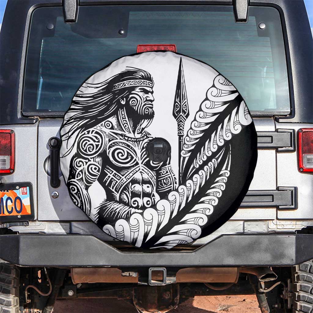 Koru Fern New Zealand Maori Tribal Warrior Spare Tire Cover LT9 Black - Polynesian Pride