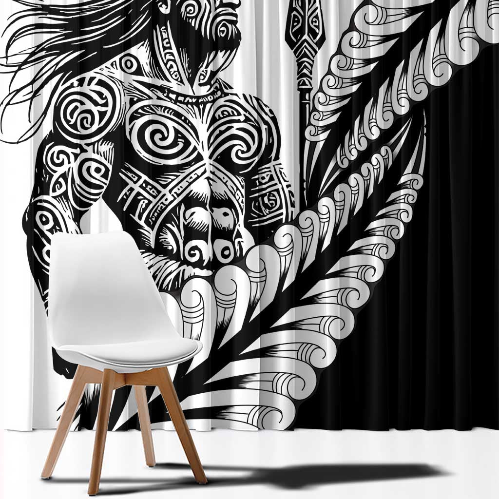 Koru Fern New Zealand Maori Tribal Warrior Window Curtain LT9 - Polynesian Pride