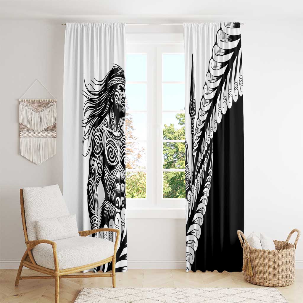Koru Fern New Zealand Maori Tribal Warrior Window Curtain LT9 - Polynesian Pride