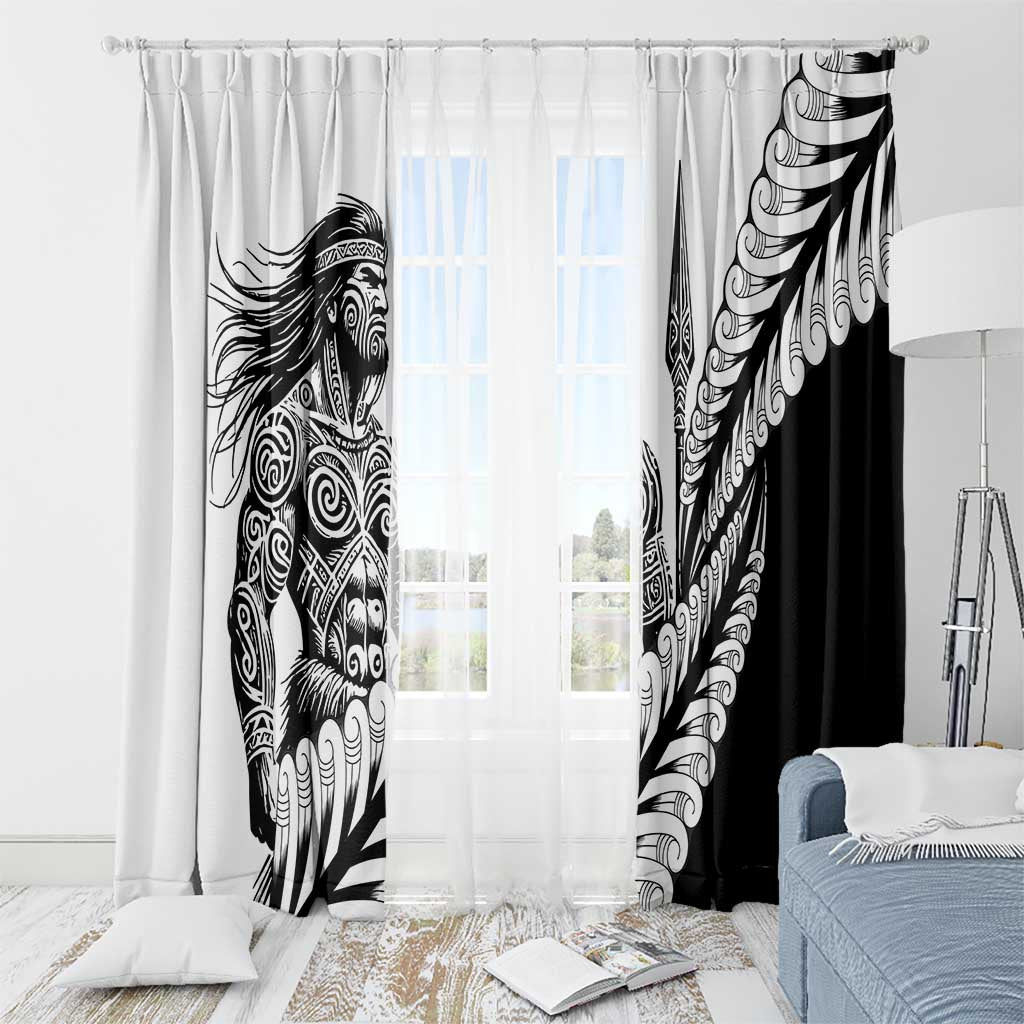 Koru Fern New Zealand Maori Tribal Warrior Window Curtain LT9 - Polynesian Pride