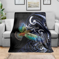 New Zealand Kea Bird Personalised Blanket Maori Tribal Koru Art LT9 - Polynesian Pride