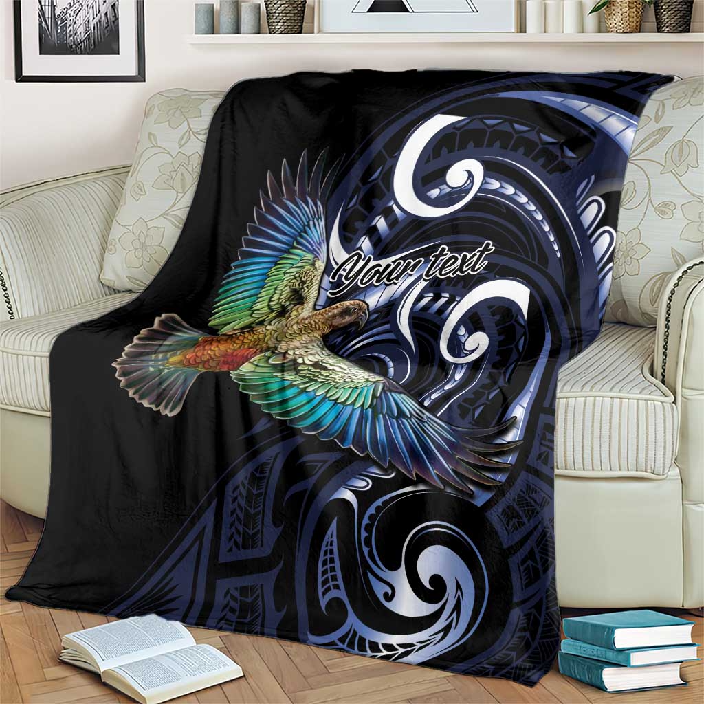 New Zealand Kea Bird Personalised Blanket Maori Tribal Koru Art LT9 - Polynesian Pride