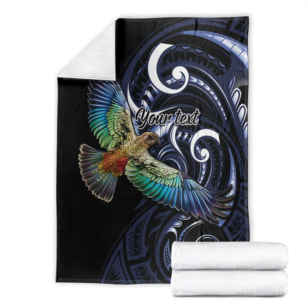 New Zealand Kea Bird Personalised Blanket Maori Tribal Koru Art LT9 - Polynesian Pride