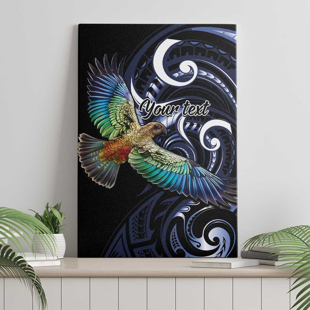 New Zealand Kea Bird Personalised Canvas Wall Art Maori Tribal Koru Art LT9 - Polynesian Pride