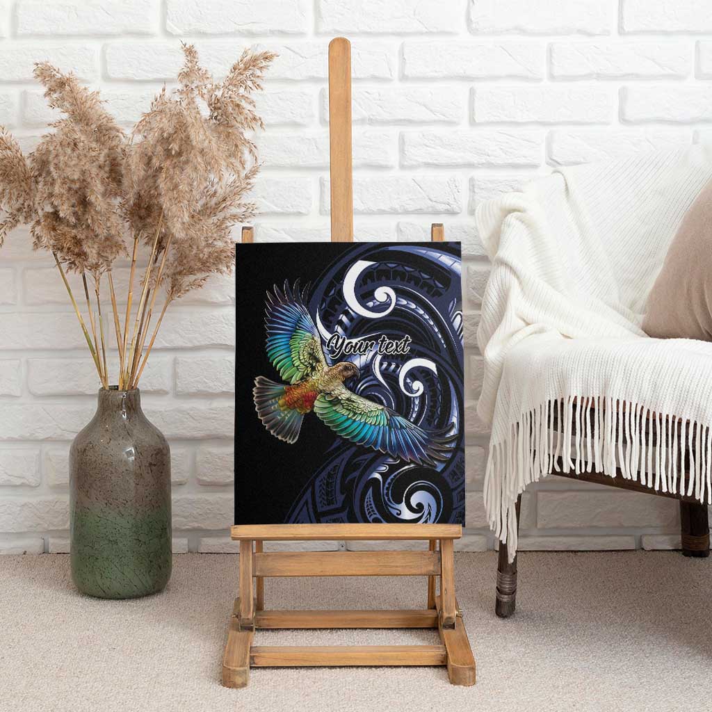 New Zealand Kea Bird Personalised Canvas Wall Art Maori Tribal Koru Art LT9 - Polynesian Pride