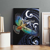 New Zealand Kea Bird Personalised Canvas Wall Art Maori Tribal Koru Art LT9 - Polynesian Pride
