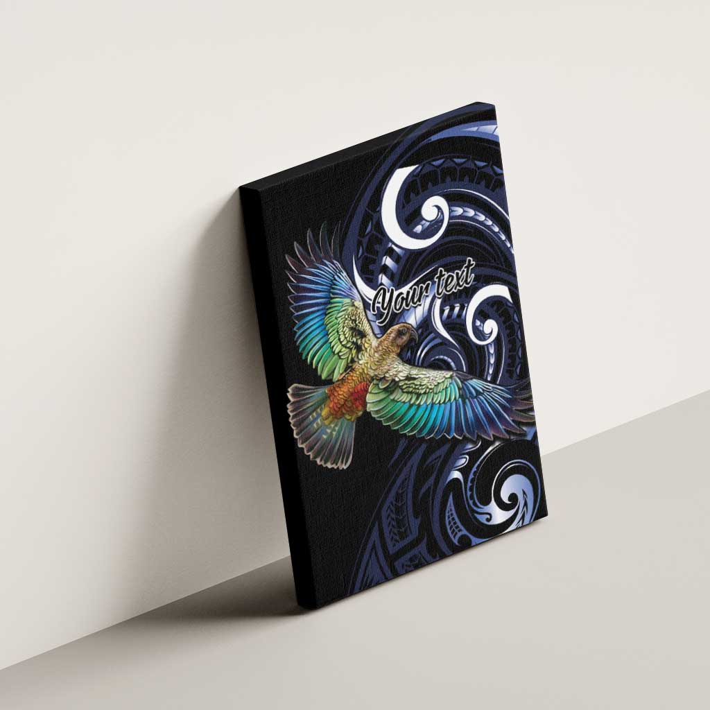 New Zealand Kea Bird Personalised Canvas Wall Art Maori Tribal Koru Art LT9 - Polynesian Pride