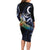 New Zealand Kea Bird Personalised Family Matching Long Sleeve Bodycon Dress and Hawaiian Shirt Maori Tribal Koru Art