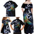 New Zealand Kea Bird Personalised Family Matching Off Shoulder Maxi Dress and Hawaiian Shirt Maori Tribal Koru Art