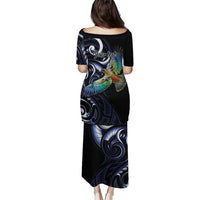New Zealand Kea Bird Personalised Puletasi Maori Tribal Koru Art LT9 - Polynesian Pride