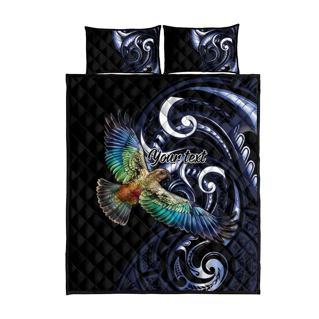 New Zealand Kea Bird Personalised Quilt Bed Set Maori Tribal Koru Art