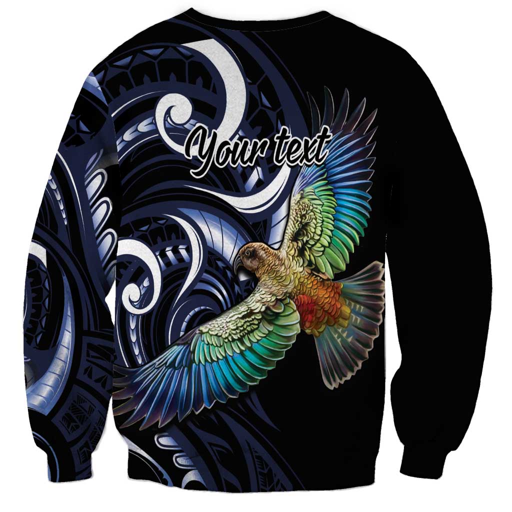 New Zealand Kea Bird Personalised Sweatshirt Maori Tribal Koru Art LT9 - Polynesian Pride