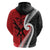 Silver Fern Koru Swirls with Maori Ta Moko Hoodie