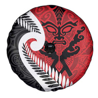 Silver Fern Koru Swirls with Maori Ta Moko Spare Tire Cover LT9 - Polynesian Pride