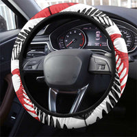 Silver Fern Koru Swirls with Maori Ta Moko Steering Wheel Cover LT9 - Polynesian Pride
