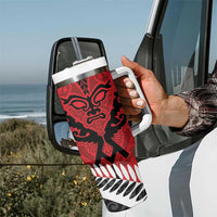 Silver Fern Koru Swirls with Maori Ta Moko Tumbler With Handle LT9 - Polynesian Pride